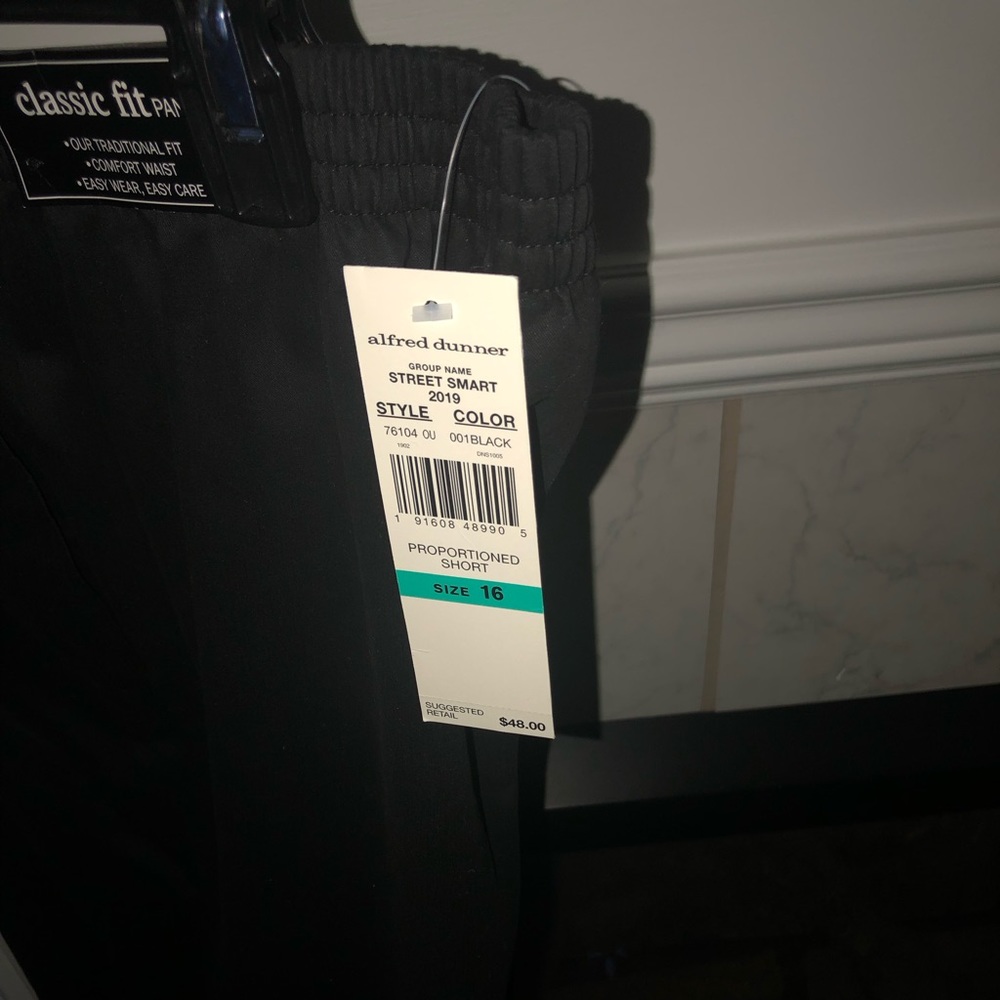 Alfred Dunner Black Dress Pants Proportioned Short